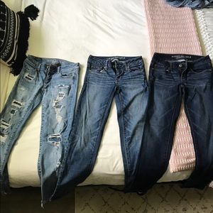 AE size 0 skinny jeans bundle!!!
